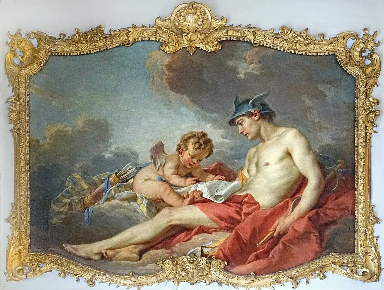 Mercure donnant des leçons à l'Amour