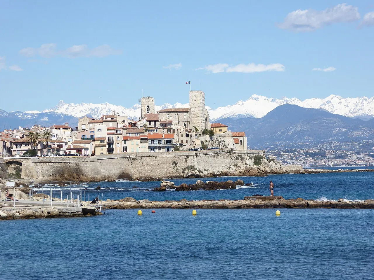 Antibes, la promenade à cheval, l'artiste et son fils Charles